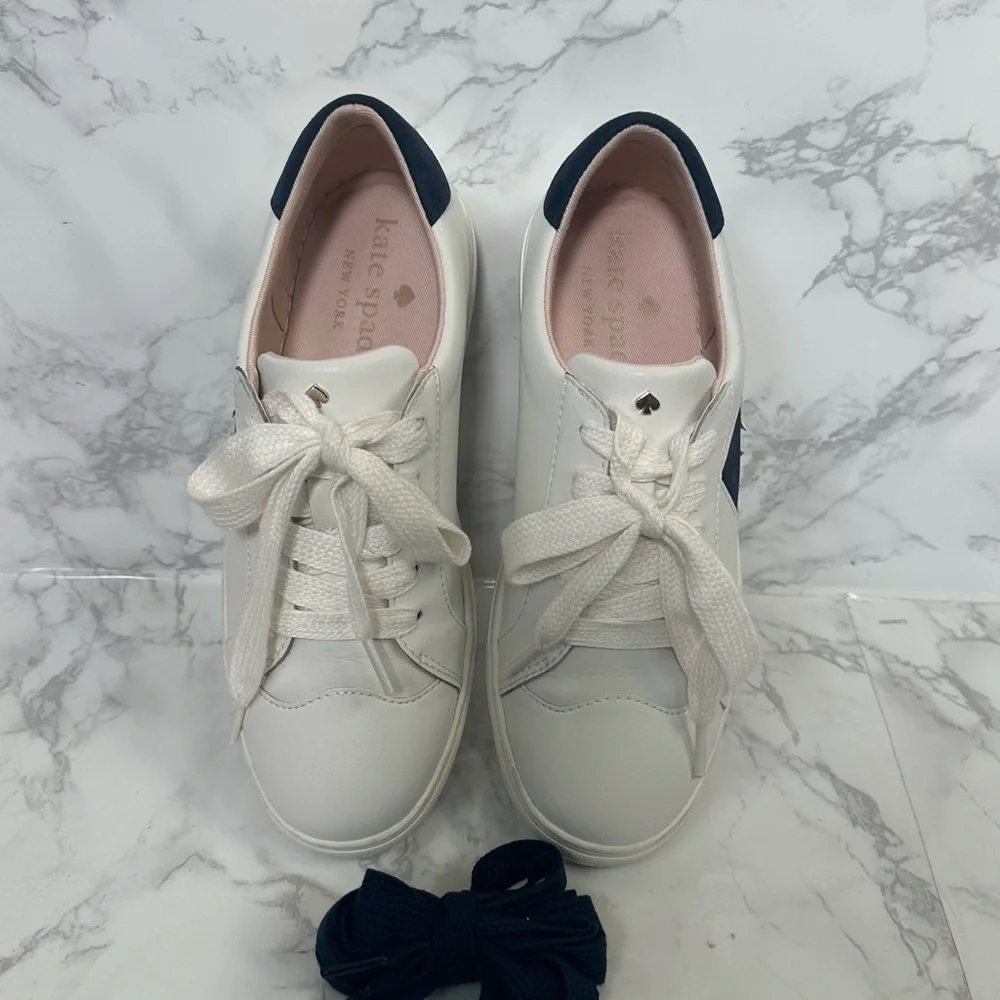 Kate Spade Fez White and Blue Sneakers - Picture 4 of 14